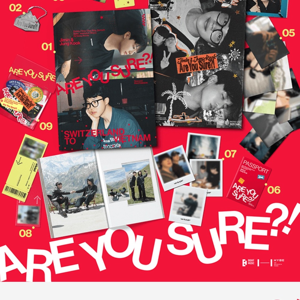 Are You Sure?! Season 2 Photobook – Jimin & Jung Kook | Complete, Never Used